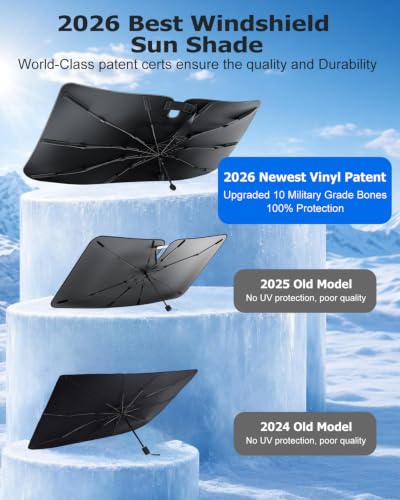 2026 Upgraded] Weektic Truck Windshield Sun Shade for F