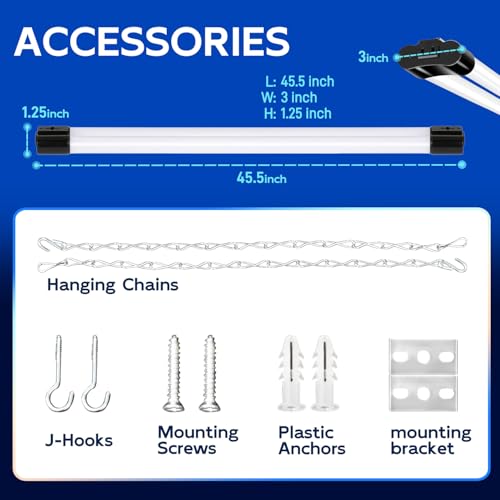 4FT Linkable LED Utility Light Fixture (10 Count)