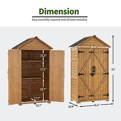 Outdoor Storage Cabinet with 2 Shelves