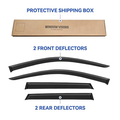 Window Visors Rain Guards for 2003 2004 2005 2006 Mitsubishi Outlander