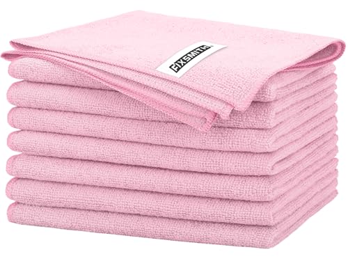 Pink Microfiber Cleaning Cloth (8 Count)