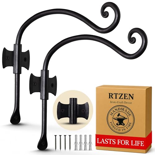 Plant Hangers Outdoor or Indoor Heavy Duty Wall Bracket Hooks (2 Count)