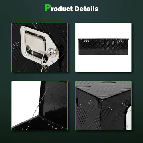 30 Inch Aluminum Diamond Plate Truck Bed Tool Box