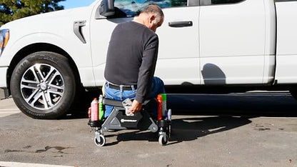 Heavy Duty Utility Rolling Seat Upgraded with Padding