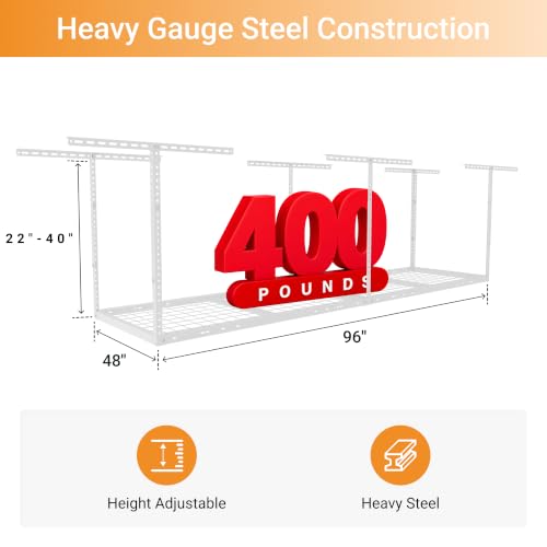 2x8ft Overhead Ceiling Garage Storage Rack