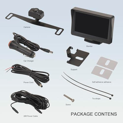 Backup Camera System with License Plate Backup Reverse Camera