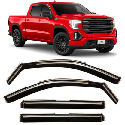 in Channel Extra Durable Rain Guards for Trucks GMC Sierra 1500 2019