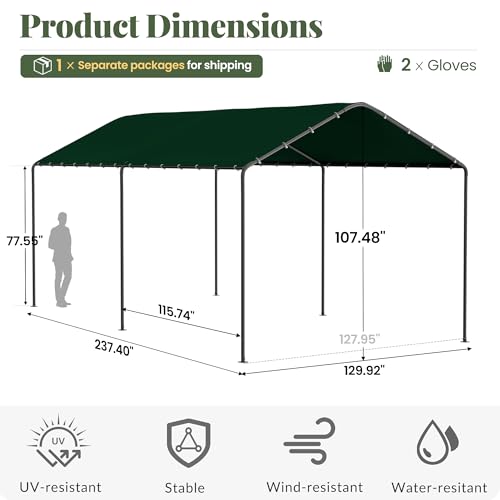 Carport 10‘ x 20’ Garage Car Canopy w