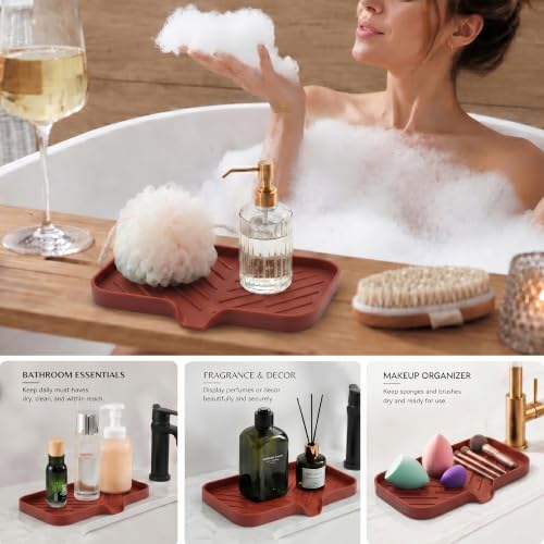 Silicone Soap Dish with Drain Spout