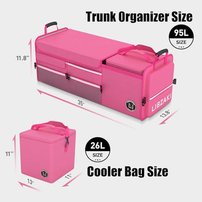 LIBZAKI Oversize 4 in 1 Car Trunk Storage Organizer