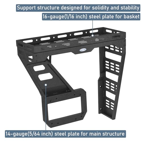 JL Tailgate Spare Tire Cargo Basket Rack for 2018