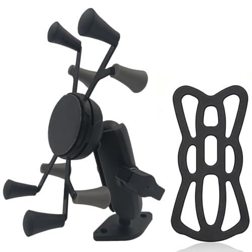 Car Phone Mount with B Size 1" Ball Diamond Base and Double Socket Arm