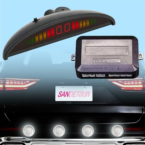 Parking Sensor Kit Backup Sensor Kit Reverse Sensor for Car 20 Color Options for Probes Adjustable Alarm Volume Professional Sensore de Reversa para Carro Safe Driving Assistant（Dark Red）