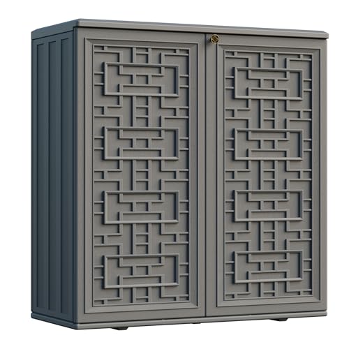Indoor Outdoor Storage Cabinet Waterproof with Shelf