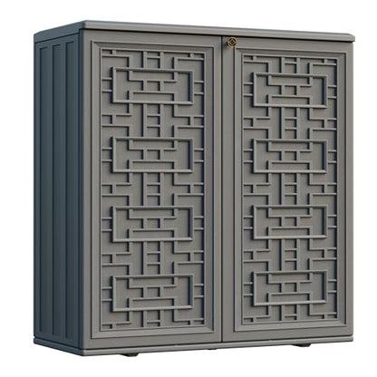 Indoor Outdoor Storage Cabinet Waterproof with Shelf