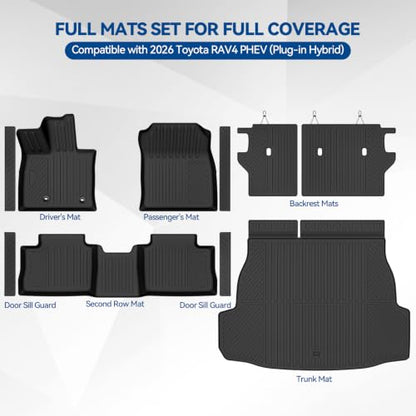 Custom Fit Floor Mats for 2026 Toyota RAV4 PHEV