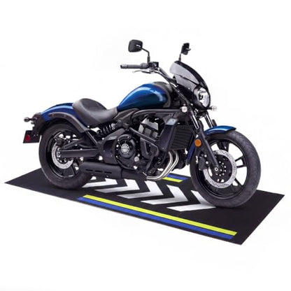 Motorcycle Mat Garage Floor Rug Washable Parking Mats for Garage Floors Non Slip Oil Absorbent Pad Rubber Backing Layer Protects Floor