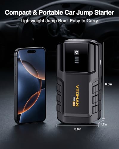 VL3 3000A LiFePO4 Portable Jump Starter for Up to 7L Gas & 5L Diesel