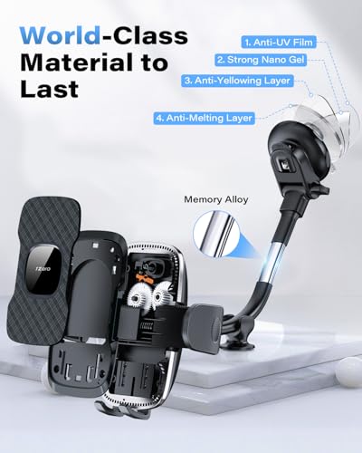Solid Car Truck Phone Mount Holder with Thick Gooseneck Long Arm