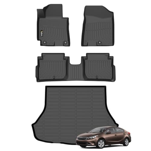 Floor Mats & Cargo Mats Set Fit Kia Forte Sedan 2014