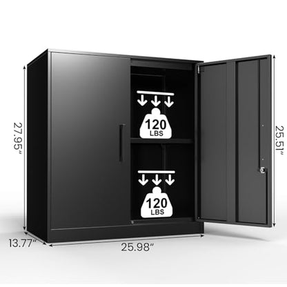 Metal Storage Cabinets with 2 Doors and Handle