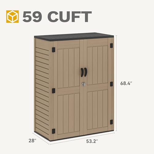 59 Cu. Ft. Vertical Storage Shed