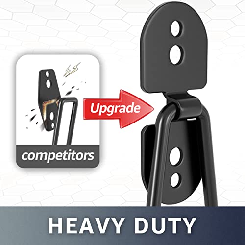 Garage Hooks 11.8" Long with 2 Extension Storage Straps (4 Count)