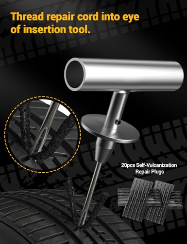 Flat Tire Repair Kit with Air Compressor