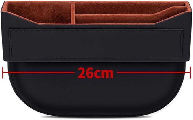 Car Seat Gap Filler Organizer for Tesla Model 3/Model Y/Model X/Model S/Cybertruck,Car Front Seat Organizer Car Console Side Pocket with USB Charging Hole,D Mocha Brown