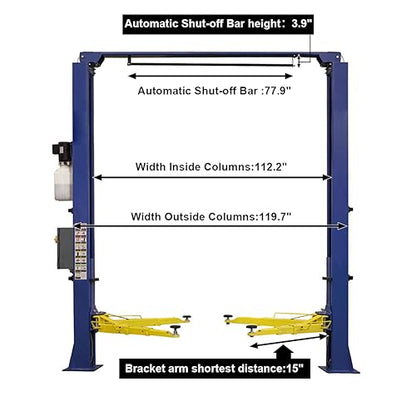 Car Lift 9 000lbs 2 Post Auto Lift Overhead Auto Truck Hoist for Home Garage