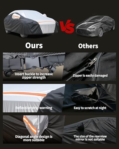 Car Cover Waterproof All Weather for 185"