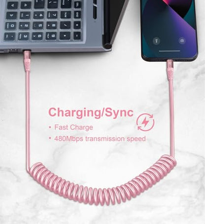 USB C to Lightning Cable 3FT for Car (2 Count)