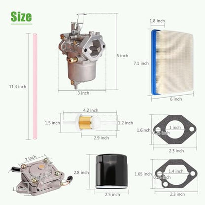 Golf Cart Carburetor Fuel Pump Tune Up Kit for Club Car DS Precedent Carryall FE290 Gas Engine 1992