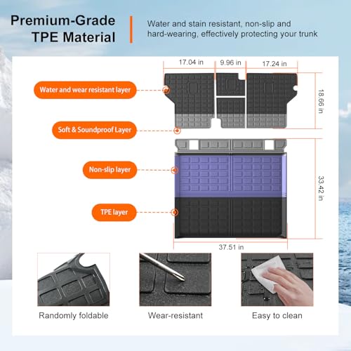 Cargo Mat & Backrest Mats Compatible with 2010