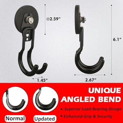 Upgraded Magnetic Hooks Heavy Duty (2 Count)