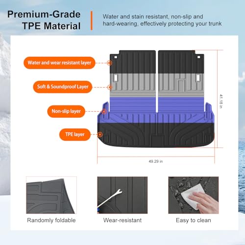 7 Seats Cargo Mat Compatible with 2013