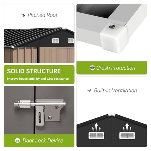 12x10 ft Outdoor Storage Shed