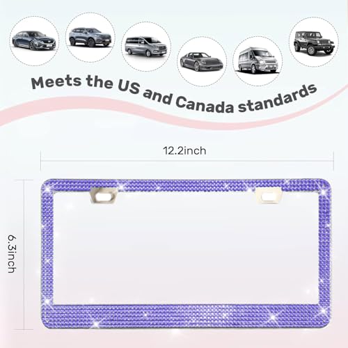 2 Pack License Plate Frames for Women