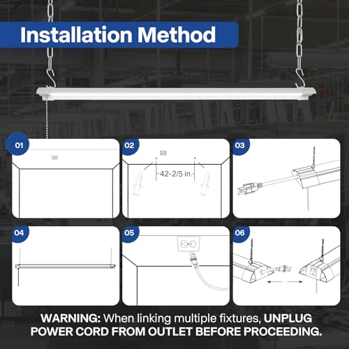 4 Pack 4ft Linkable Led Shop Light (4 Count)
