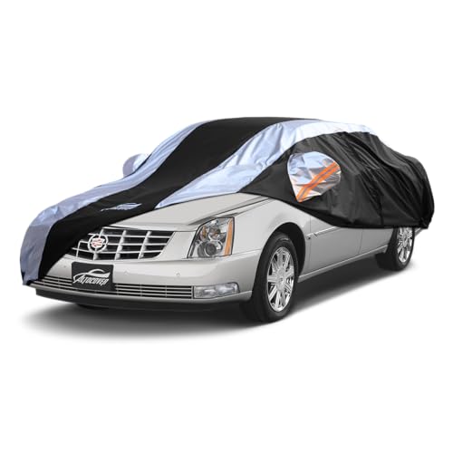Car Cover Waterproof All Weather with Silver Strip Design