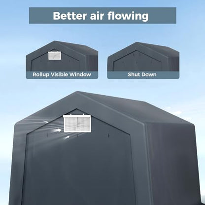 10x15 ft Storage Shelter Shed Portable Outdoor Carport Garage