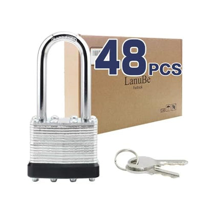 Laminated Keyed Alike Padlock 48 Pack 1.6 (48 Count)