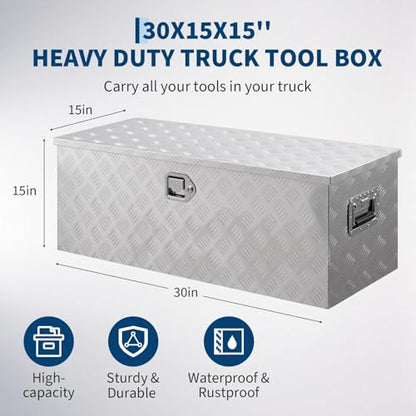 Aluminum Truck Bed Tool Box 30''