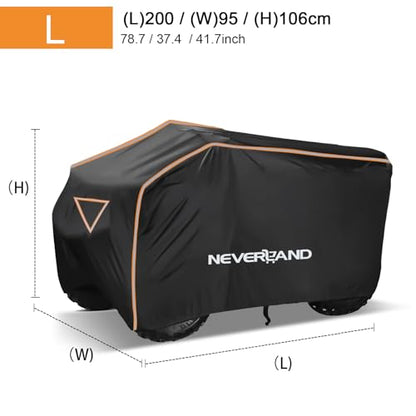 ATV Cover 420D Waterproof Heavy Duty 4 Wheeler Cover for Honda L