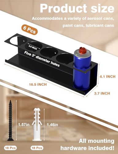 6 Pack Spray Can Holder Organizer (6 Count)