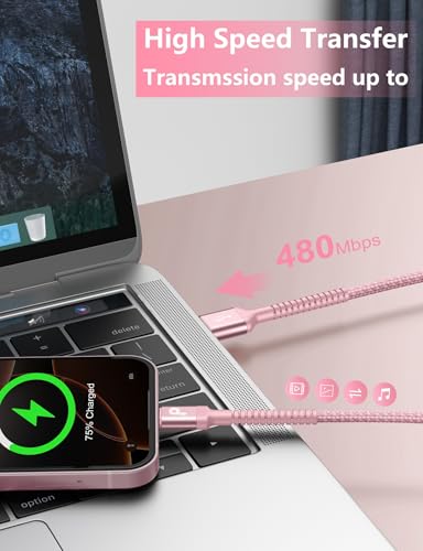 iPhone 16 USB C Cable Fast Charging [2 Pack (12 Foot)