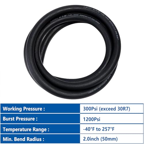 Rubber Fuel Hose Line Push Lock 3 (10 Foot)