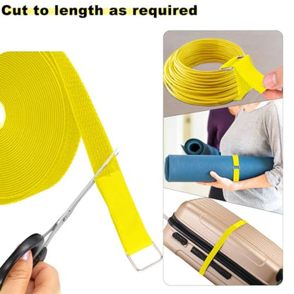 1"x16ft Hook and Loop Straps with 25 Metal Buckles