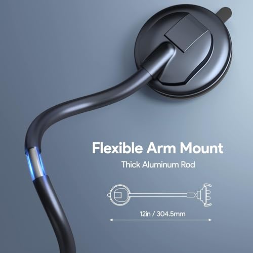 Phone Mount for Car Holder 6.2IN Windshield Dashboard Mounting Kits [Washable Strong Suction Cup] Cell Phone Holder Car Mounts for All iPhone Android Smartphone