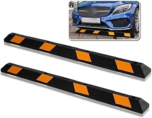 Parking Stopper for Garage Heavy Duty Rubber Parking Curb Stops 72” Garage Parking Stops Premium Quality Garage Wheel Stop Professional Grade w